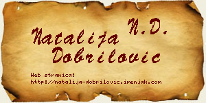 Natalija Dobrilović vizit kartica